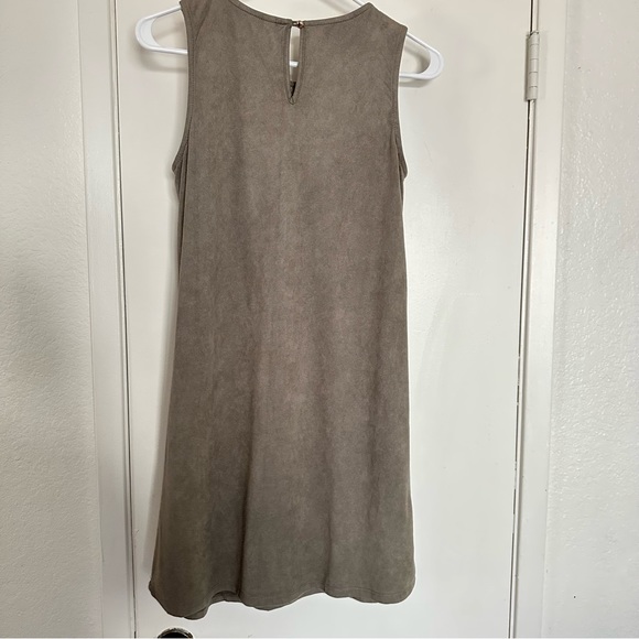 Xhilaration Faux suede olive green dress - Picture 5 of 8
